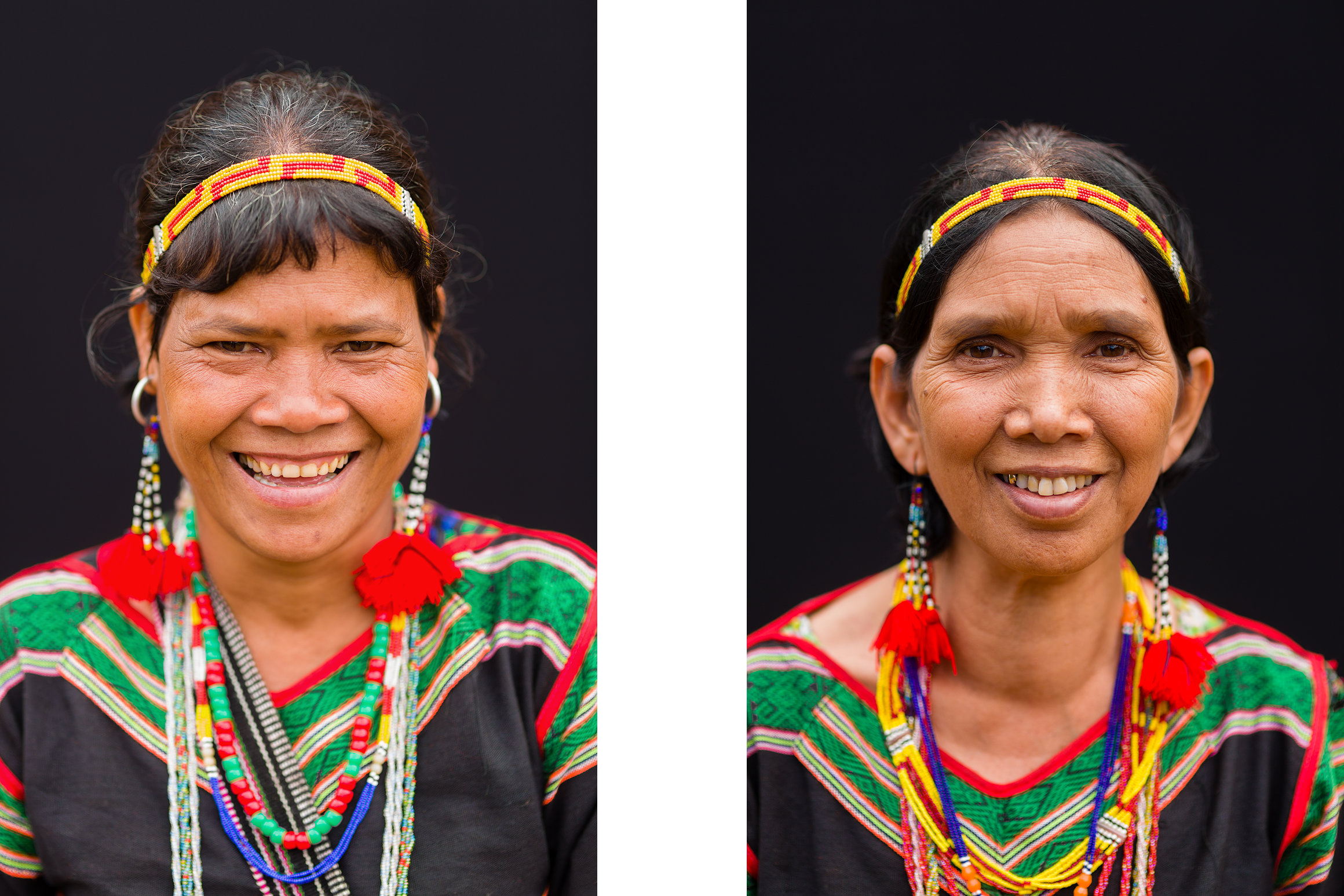Portrait of two Bunong ethnic minority women - Mondulkiri, Cambodia