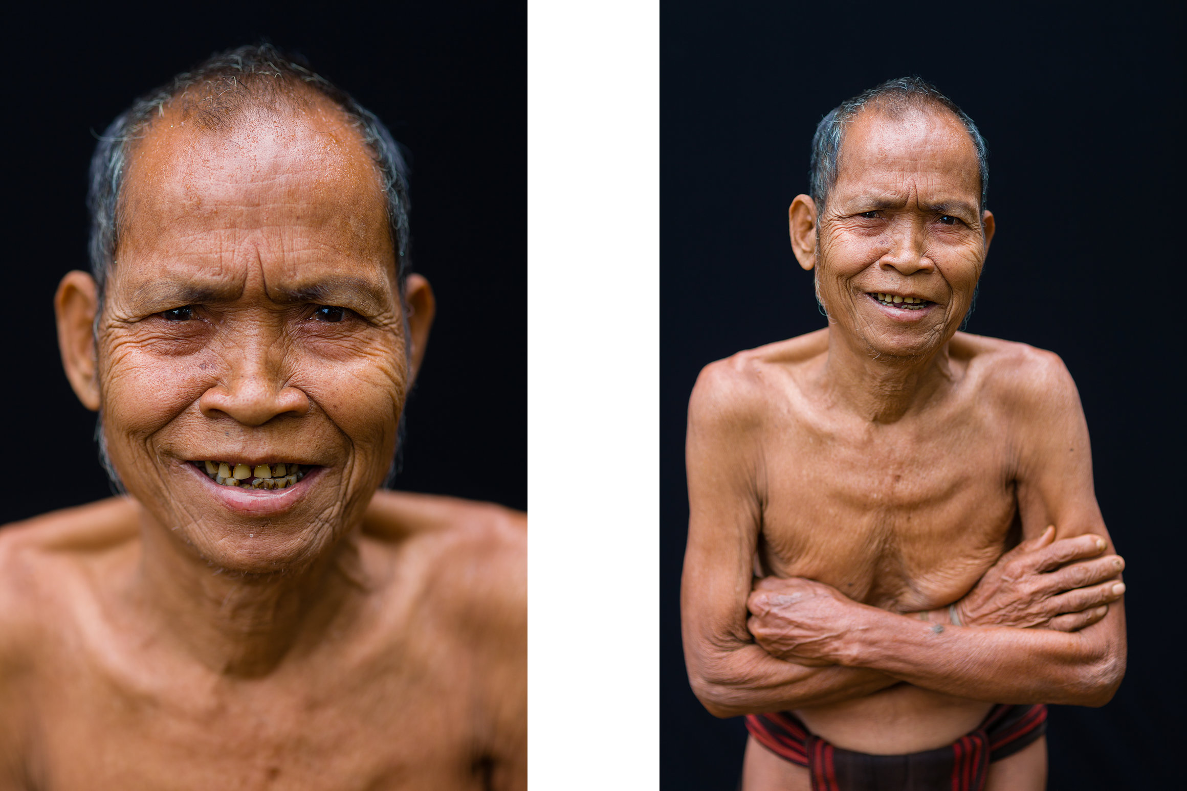 Portrait of an old Kreung ethnic minority man - Ratanakiri, Cambodia