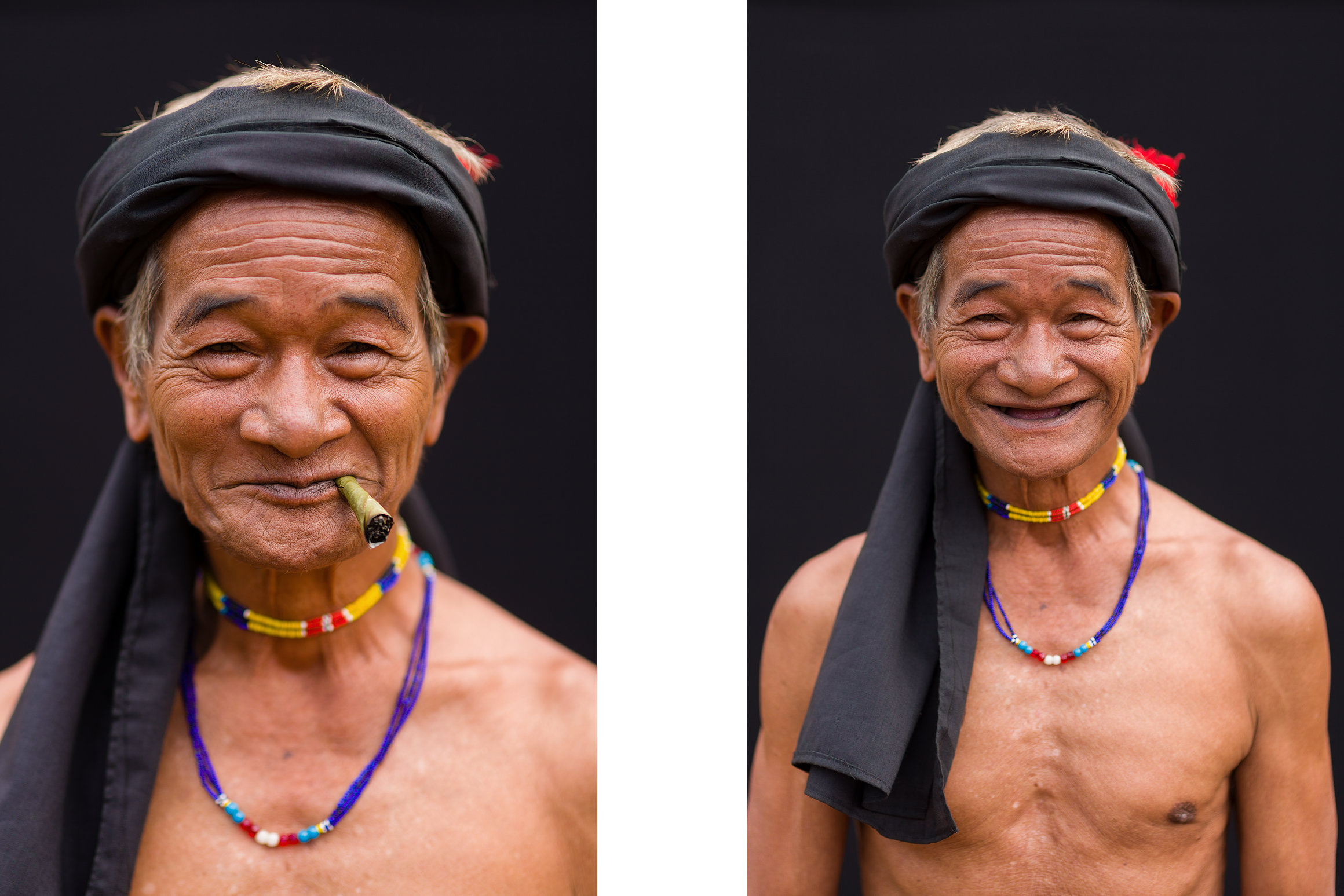 Portrait of an elderly Pnong ethnic minority man - Mondulkiri, Cambodia
