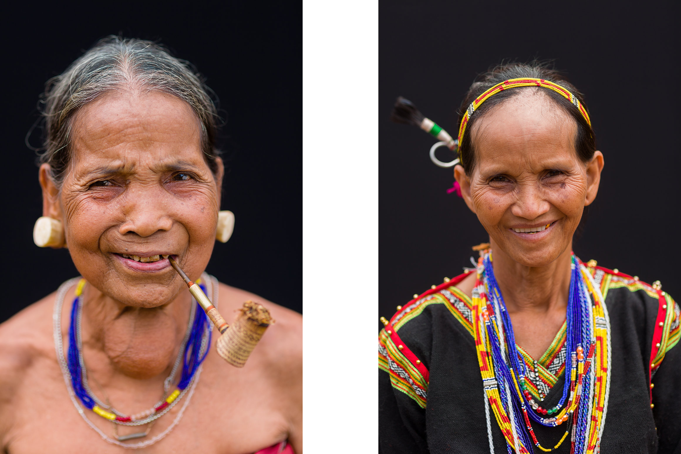 Portrait of Tompuon and Bunong (Pnong) ethnic minority women - Ratanakiri and Mondulkiri, Cambodia
