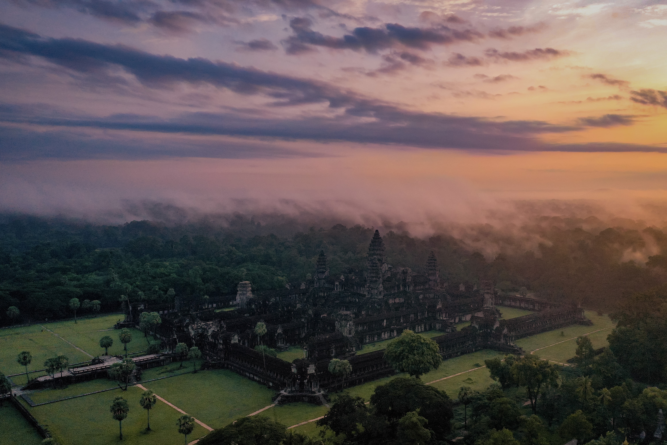 Aerial Drone Videographer - Angkor Wat Temple in Siem Reap, Cambodia