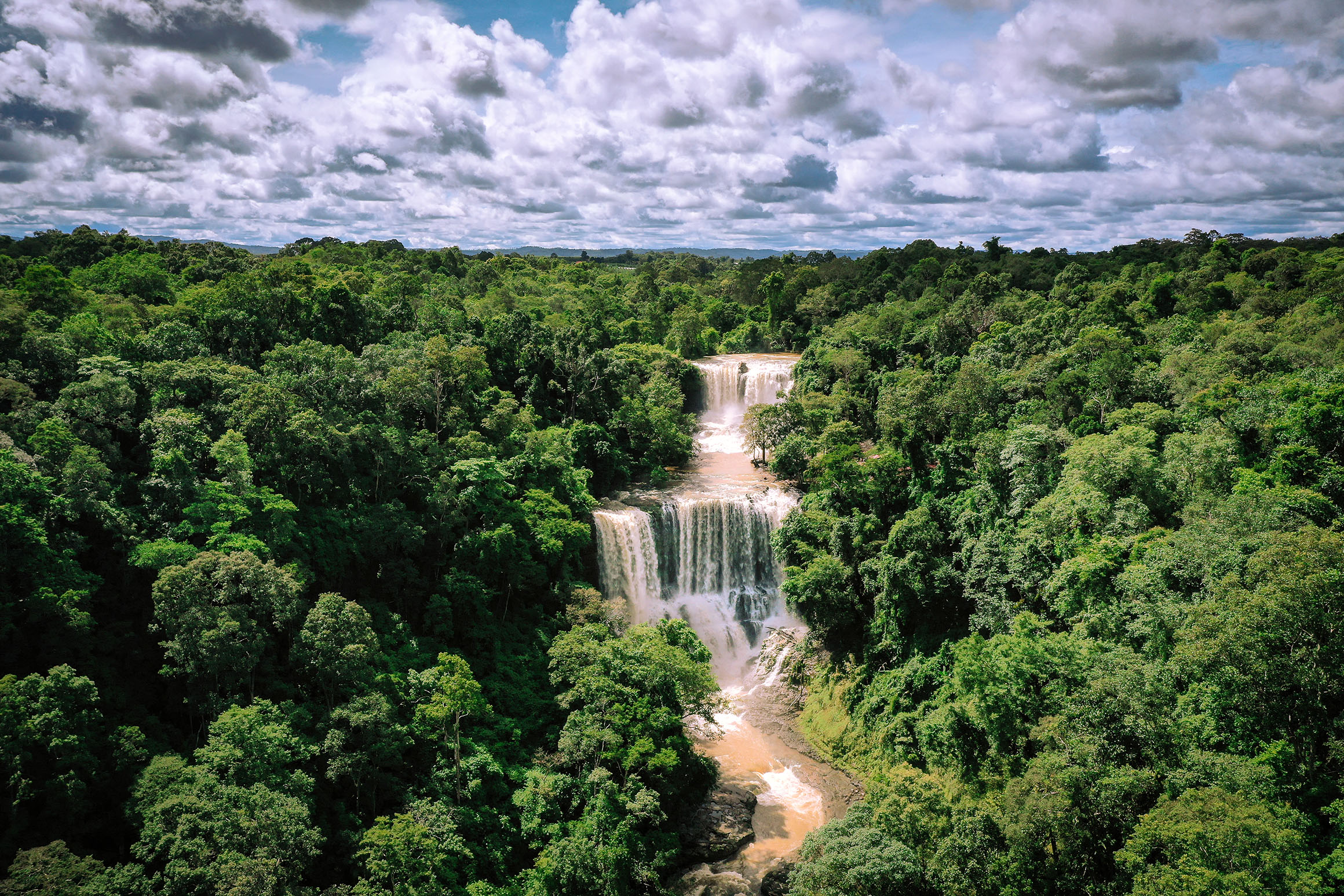 Aerial Drone Images -Bou Sra Waterfall in Mondulkiri, Cambodia