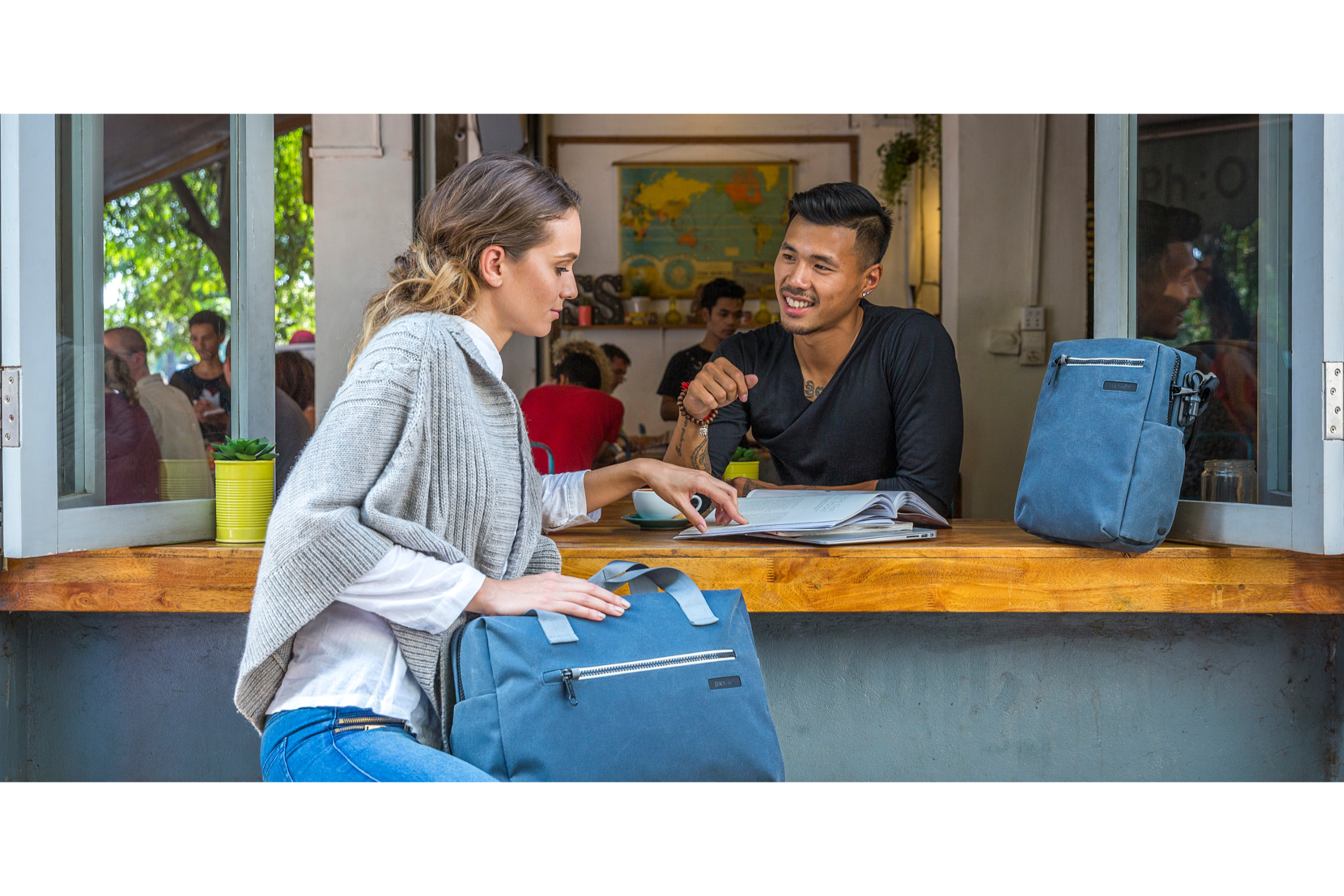 Pacsafe product shoot at Old Market - Siem Reap, Cambodia