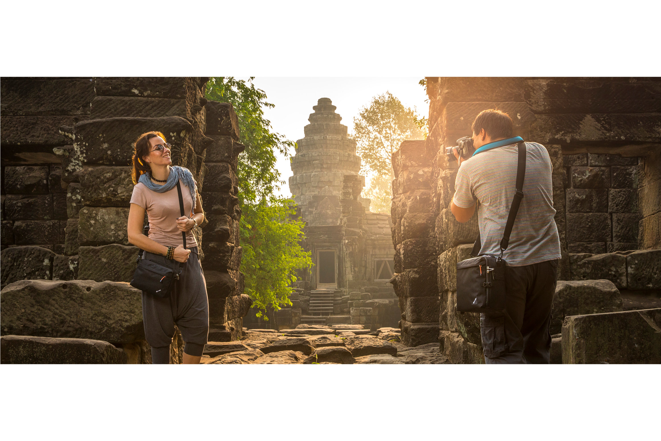 Pacsafe bags shoot at the temples - Siem Reap, Cambodia
