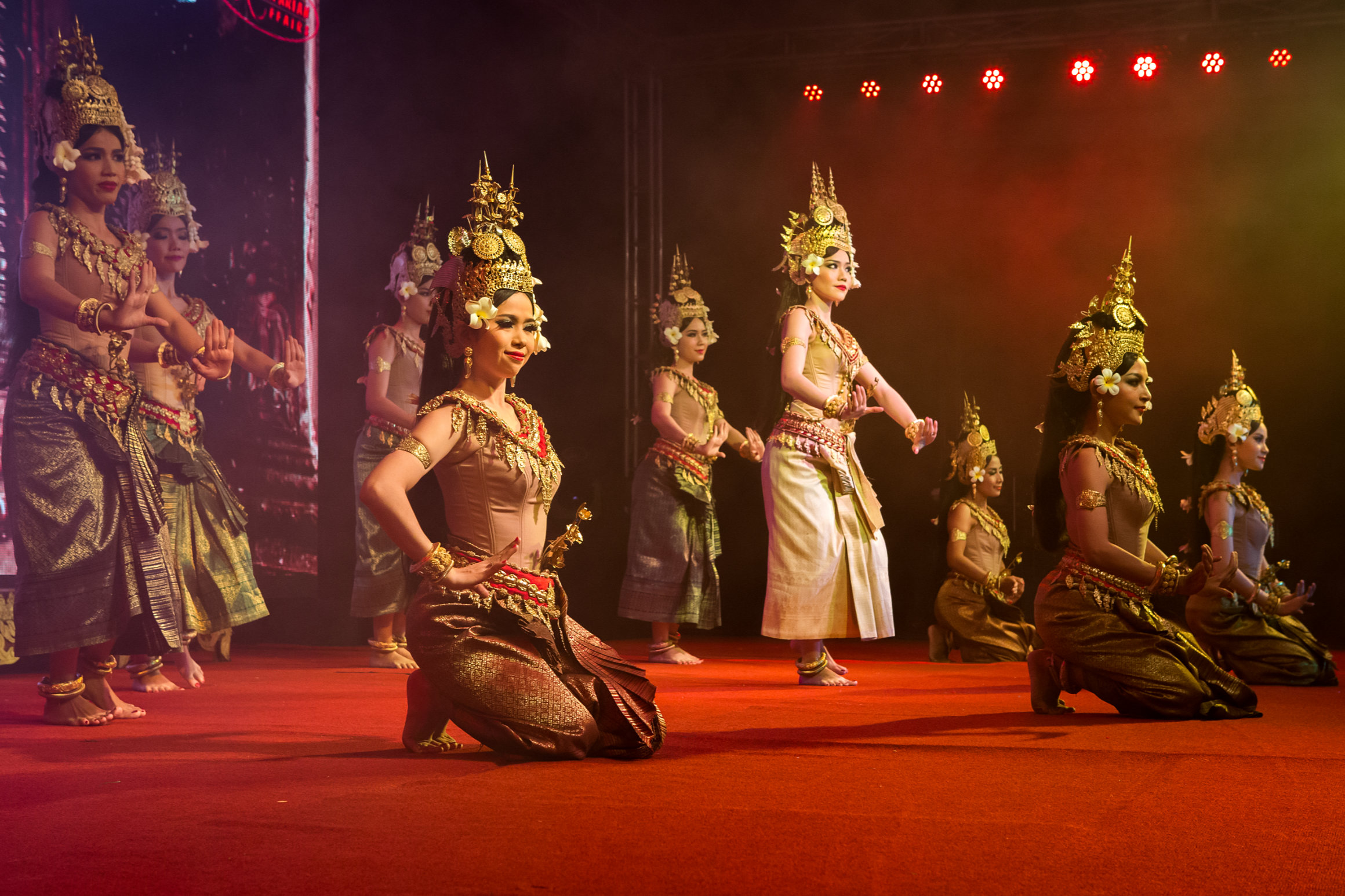 Apsara dancers at an event in Cambodia